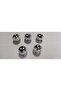 5Pcs Round Polymer Knob Single Hole Black Rose Chrome Cabinet Drawer Wardrobe Furniture Handle