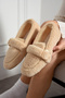 Vera Rabbit Fur Elastic Buckle Non-Slip Sole Women's Ballet Slippers Home Slippers - 2