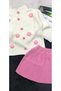 Girl's Floral Applique Knitwear Cardigan and Skirt Two-Piece Set - 2