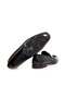 Black Color Laceless Genuine Leather Patent Leather - Suede Men's Shoes - 2