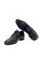 Black Color Lace-Up Genuine Leather Wrinkled Patent Leather Men's Shoes - 3