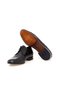 Black Color Lace-Up Genuine Leather Men's Shoes - 3