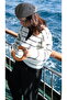 Una Fiaba Three Button Striped Knitwear Shirt Collar Sweater - 5