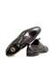 Black Color Lace-Up Genuine Leather Men's Shoes - 2