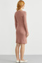 Double-Breasted Button Detailed Knitwear Dress - Rose - 6