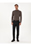 Mink Slim Fit Cashmere Silk Blended Quarter Turtleneck Knitwear Sweater 50316299-Vr052 - 4