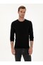 Black Slim Fit Cashmere Silk Blend Crew Neck Knitwear Sweater 50316307-Vr046