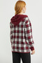 Colorful Plaid Transitional Wool Knitwear Cardigan - Burgundy - 6