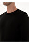 Black Slim Fit Cotton Blend Crew Neck Basic Knitwear Sweater 50318620-Vr046 - 7