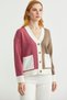 Color Gradient Oversized Wool Knit Cardigan - Milk Coffee - 4