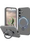 Samsung Galaxy A26 Case with Magsafe Ring and Extra Stand, Velvet Inside, Soft Colorful Silicone Cover
