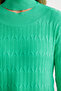 سترة تريكو بياقة مستقيمة من Hair Knit - أخضر - 4