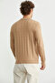 Zippered Polo Neck Knitwear Sweater - Beige - 5