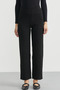 Comfortable Fit Knitwear Trousers with Side Motifs - Black - 2