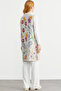 Colorful Floral Motif Wool Long Knit Vest - Beige - 6