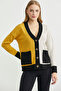 Color Gradient Oversize Wool Knit Cardigan - Stone - 3
