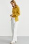 High Neck Zippered Waist Detailed Knit Cardigan - Güneş - 5