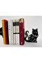 Set of 2 Black Cat Bookends – Decorative, Durable, and Stylish Bookshelf Organizer - 2