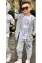 Boy's Lion Printed 3-Piece Tracksuit Set 2 Thread Full Lycra - 4