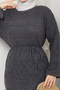 Women's Underwear Set with Inner Lining, Double Set, Diamond Patterned Mesh Knitwear Dress - 6