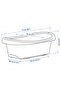 LÄTTSAM Baby bath, white/turquoise - 6