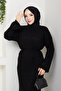 Women's Underwear Set with Inner Lining, Double Set, Diamond Patterned Mesh Knitwear Dress - 5