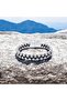 Hematite and Steel Rope Men's Bracelet 31832B18D1 - 6