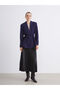 Lcw Modest Navy Blue Women's Blazer Jacket with Belt - 2