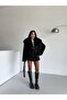 Women's Turn-Up Collar with Pockets and Snap Closure Imported Faux Leather Coat G6690 - 6