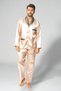 Men's Satin Pajama Set with Dressing Gown, Top and Bottom Set, Bridegroom's Set - 3