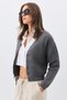 Women's V-Neck Thessaloniki Cardigan Anthracite 6943