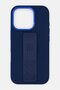 iPhone 16 Pro Morphix Silicone Case With Grip Stand, Dark Blue