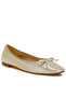 Women Metallic Ballet Flats in Gold - 2