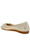 Women Metallic Ballet Flats in Gold - 3