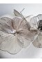 Silver Color Flower Earrings with Large Branch, 6.5 cm Flower Diameter - 3