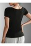 Women's 3-Piece Set Square Neck Blouse & T-Shirt, Ribbed Lycra Camisole Fabric Blouse - 6