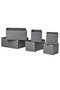 Premium Product Durable Sturdy Stylish Design Fabric Closet Drawer Organizer 6 Piece Bin Set Skubb