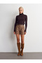 1268 Turtleneck Sweater-Dark Brown - 5