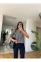 Women's Hair Braided Gold Buttoned Short Sleeve Knit Cardigan