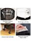 Rolling Storage Cart, Mobile Mesh Organiser with Wheels, White Metal Basket Tower for Kitchen - 5