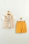 Baby Boy Striped T-Shirt, Shorts and Vest 3-Piece Set (9-12-18-24 Months) - 2