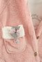 Baby Girl Ribbon Pocket Detailed Hooded Plush 3-Piece Tracksuit Set (9-12-18 Months) - 4