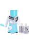 Hand Crank Rotary Vegetable Cutter | Multi-Functional Slicer & Chopper with 3 Blades