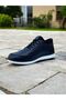 Men's Genuine Leather Elastic Lace-Up Rubber Comfort Sole Comfortable Daily Casual Shoes - 2
