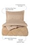 Striped Jacquard Wellsoft Double Bed 4-Piece Sleep Set with Fitted Sheet - 3