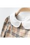 Plaid Pattern Bow Detailed Baby Girl Dress - 2