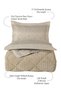 Striped Jacquard Wellsoft Double Bed 4-Piece Bedding Set with Fitted Sheet - 3