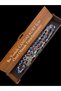 Special Design Burgundy Blue Prayer Beads, Enamel Embroidered Metal Prayer Beads, with Wooden Box
