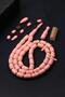Light Pink Master Craftsmanship 45 Grain Old French Galalite Prayer Beads - 2