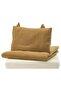 GULDVÄVARE 3-piece bedlinen set for cot, dark yellow/beige, 60 x 120 cm